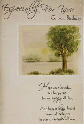 Happy Birthday Card Especially For You Free P&P 9CHIC927B