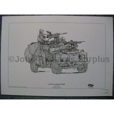 Land Rover signed reproduction print Defender WMIK British Army