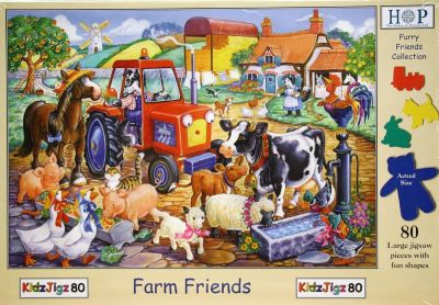 KidzJigz Farm Friends 80 Piece Jigsaw Puzzle