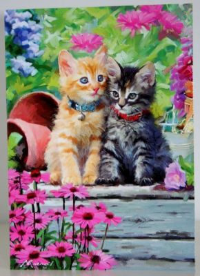 Country Card's Kittens Blank Greeting Card Free P&P 10434