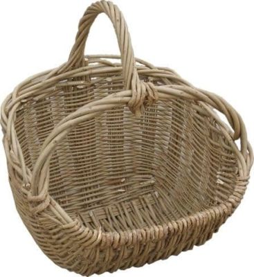 Luxury Wicker Kindling Basket with a T Bar Handle L023
