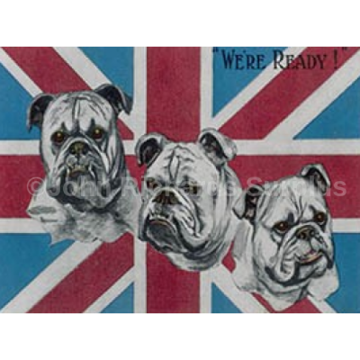 Large Metal wall sign Wartime British Bulldog We're Ready!
