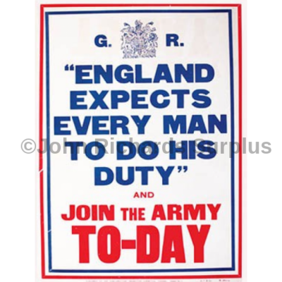 Large Metal wall sign England Expects Every Man To Do His Duty