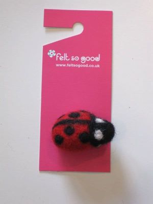 Ladybird felt Brooch Hand Made From the Felt So Good Range ACBRLA