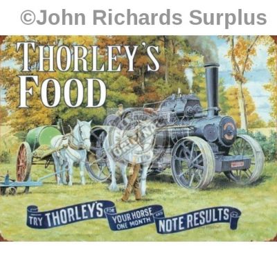 Large Metal wall sign Traction Engine Thorley's Food