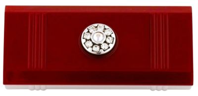 Ruby Lipstick Holder with Swarovski Crystals Mothers Day Birthday Travel. LH711R