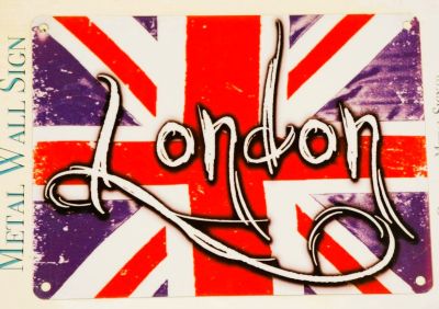 London Union Flag Small Metal Wall Sign 200mm x 150mm