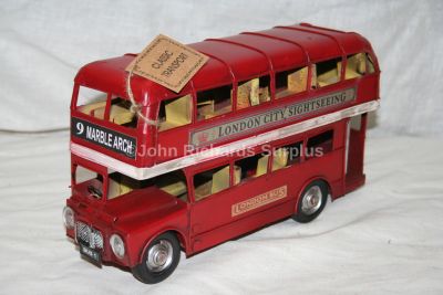 Handcrafted Tin Plate Model Double Decker London Bus