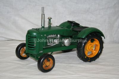Handcrafted Tin Plate Model Green Tractor