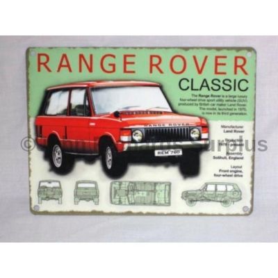 Range Rover metal sign