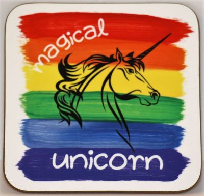Magical Unicorn Coaster 9cm x 9cm