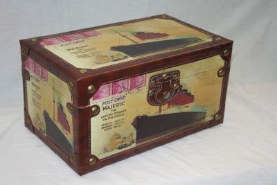 Decorative Majestic Ocean Liner's Wooden Storage Trunk