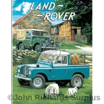 Small Metal wall sign Land Rover S3 pick up &amp; Series 1