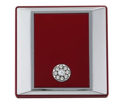 Square Ruby Compact Mirror with Swarvoski Crystals Mothers Day Birthday Travel. MC341R. 