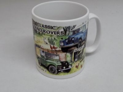 Classic China Durham Mug Land Rover Collage