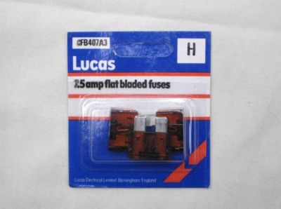 Lucas Pack x 3 7.5amp flat blade fuses CFB407