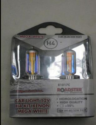 Roadster 12v xenon mega white H4 bulb kit 81017C