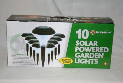 10 Solar Powered Plastic Garden Lights