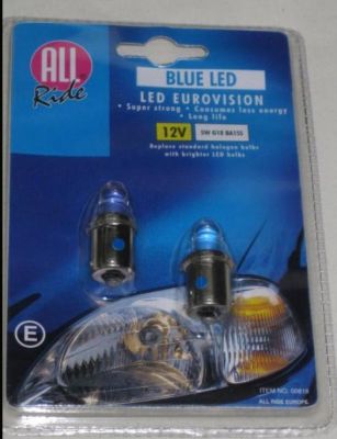 All Ride blue LED side lamp pair G18 00818