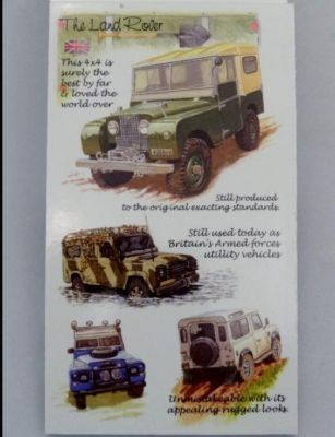 Pocket notebook Land Rover models