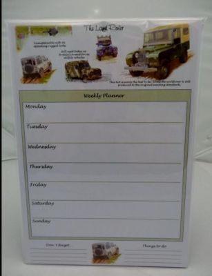 Weekly planner Land Rover A4