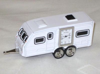 Miniature Caravan Design Battery Operated Desk Clock 9233