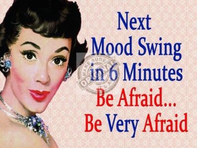 Next Mood Swing in 6 Minutes Small Metal Wall Sign 200mm x 150mm
