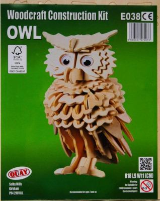 Owl Woodcraft Construction Kit
