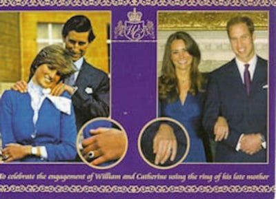 Commemorative Postcards of The Duke & Duchess of Cambridge x5