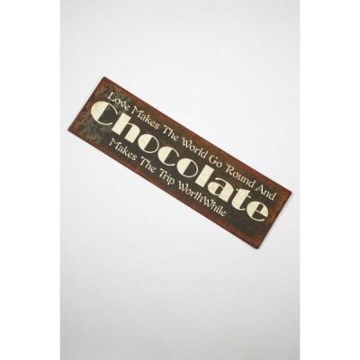 Love Makes The World Go Round ..... Vintage Distressed Metal Wall Sign. PCE484