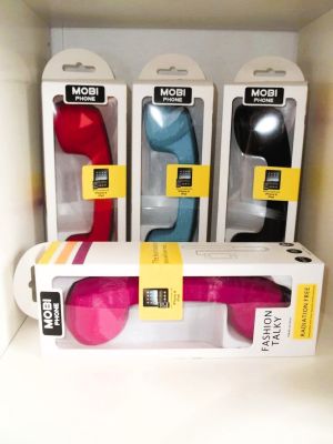 Mobi Phone Retro Handset Attachment in a Variety of Colours 13181 Clearance