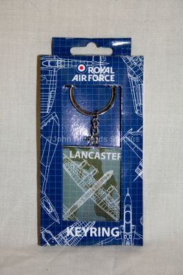 RAF Lancaster Bomber Blueprint Silver Plated Key Ring Collectable