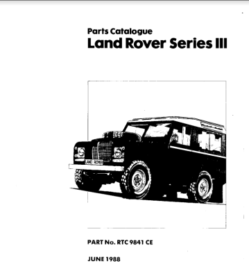 Series III Parts Catalogue