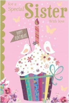 Birthday Card Sister Free P&P C1935