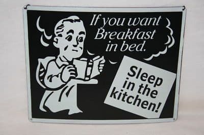 Retro Small Metal Sign Sleep in The Kitchen
