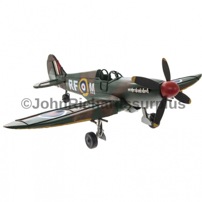 Tin Plate WW2 RAF Spitfire Model Aircraft Leonardo Collection