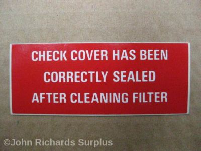 Air Filter Sticker 954/1