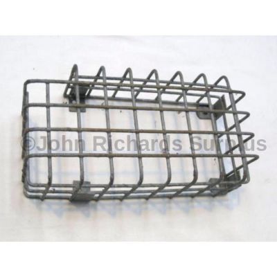 Galvanised lamp guard with brackets used
