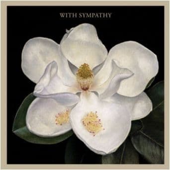 With Sympathy Greeting Card Magnolia Grandiflora Free P&P ART211