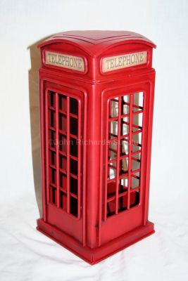 Handcrafted Tin Plate Telephone Box Money Box