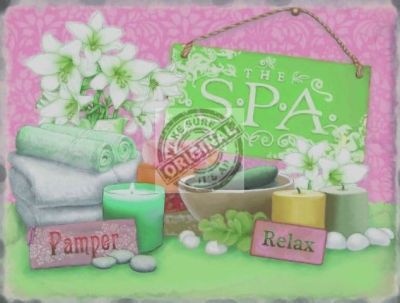 The Spa Small Metal Wall Sign 200mm x 150mm