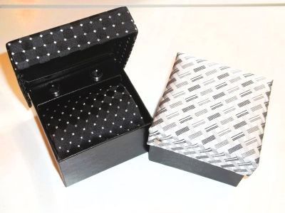 Tie and Cufflink Boxed Gift Set choice of Black or Silver