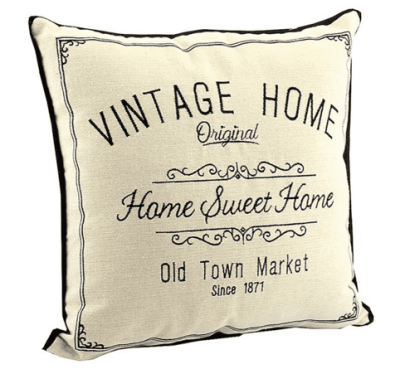 Home Vintage Cushions Beige/Black