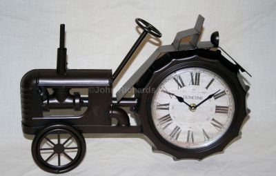 Hometime Metal Framed Vintage Tractor Clock Battery Powered