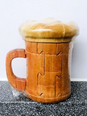 Handmade 3D Wooden Puzzle Beer Mug WT-110B