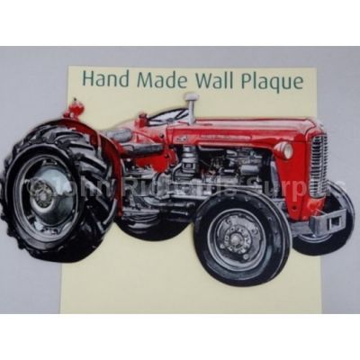 Handmade wooden wall plaque Massey Ferguson 35X Tractor