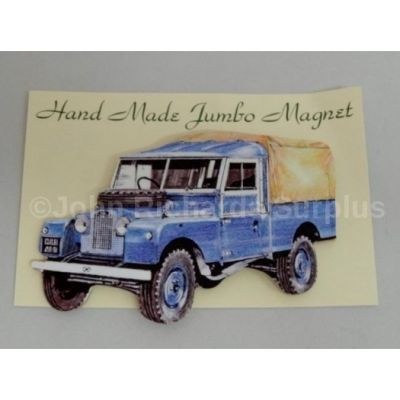 Handmade wooden Jumbo Magnet Land Rover Series 1 107/109 Pick Up