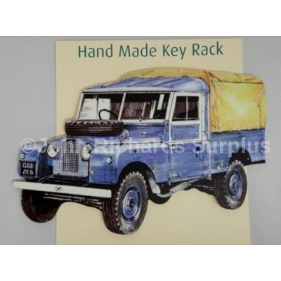 Handmade wooden key rack Land Rover series 1 107/109 pick up