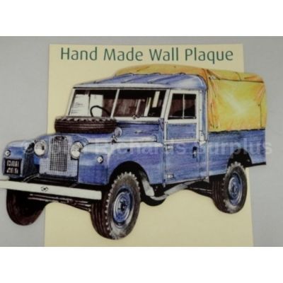 Handmade wooden wall plaque Land Rover Series 1 107/109 Pick Up