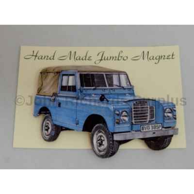 Handmade wooden Jumbo Magnet Land Rover Series 3 SWB Soft Top